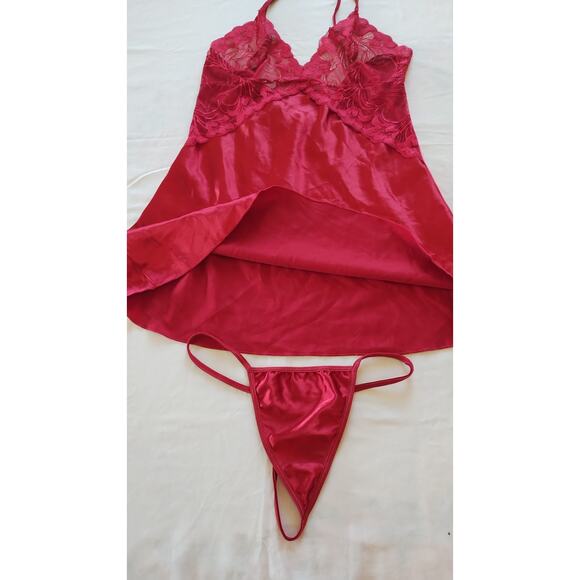 NWT Avoidlove Red sexy babydoll dress set Size M - Picture 9 of 10